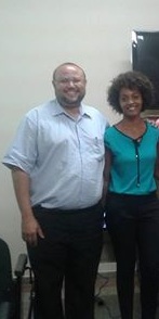Aluna Viviane com o seu orientador professor Felpe Guedes