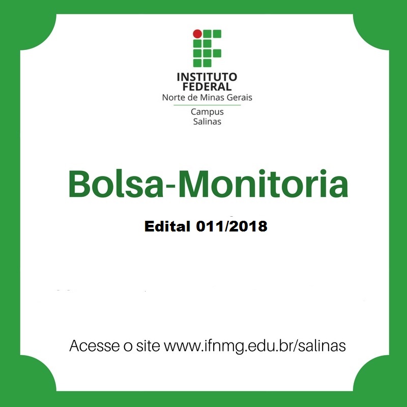 Bolsa Monitoria 2018