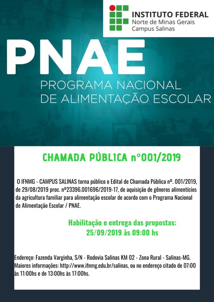 Chamada PNAE 2019